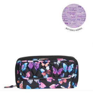 Lug Kickflip SE Convertible RFID Wallet Watercolor Butterflies